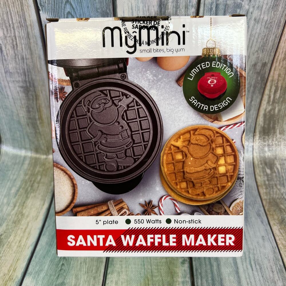 My Mini Santa Waffle Maker Christmas NEW 5" Holiday Memories Compact Small